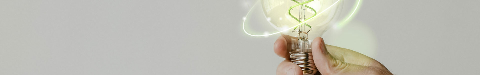 Green energy with hand holding an environmental light bulb background